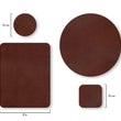 Load image into Gallery viewer, Medium brown bridle penetrated with colorfast mousepads and coasters