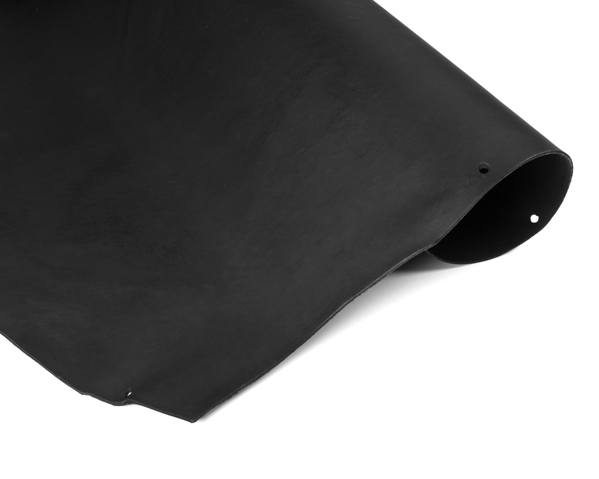 Rolled side of ChahinLeather Black Holster Strap