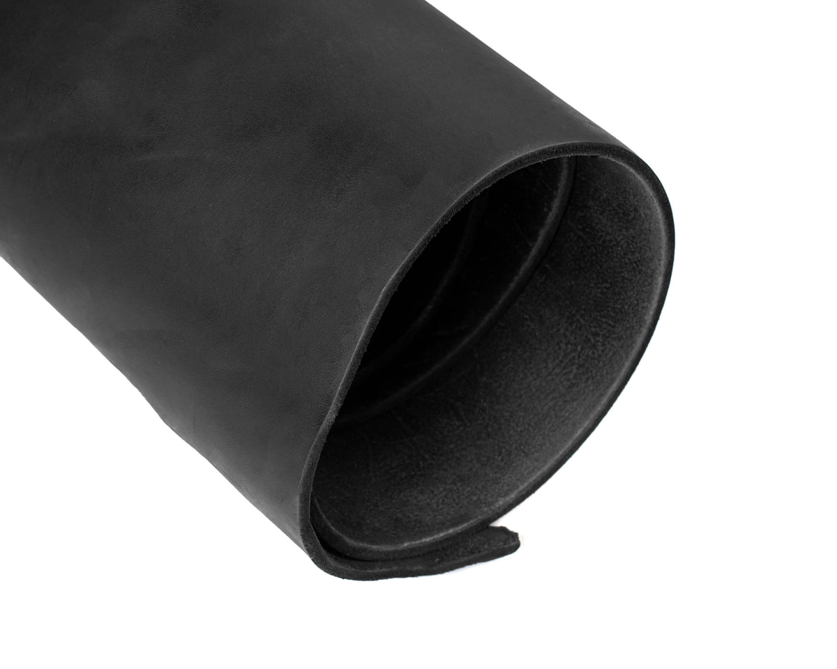 Close up of rolled ChahinLeather Black Skirting