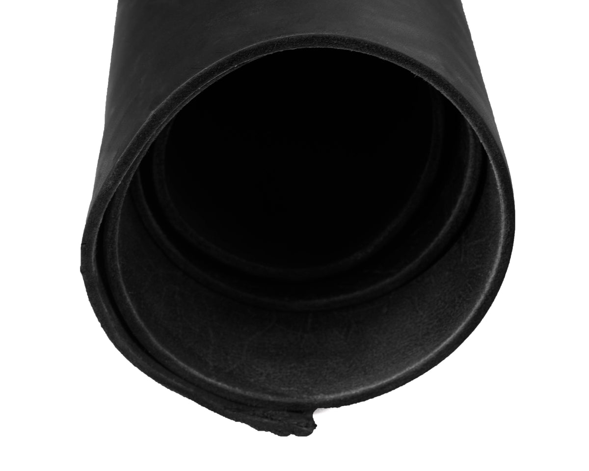 Close up of rolled ChahinLeather Black Skirting
