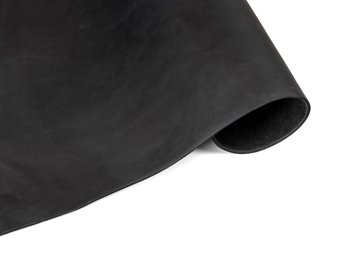 Rolled side of ChahinLeather Black Skirting