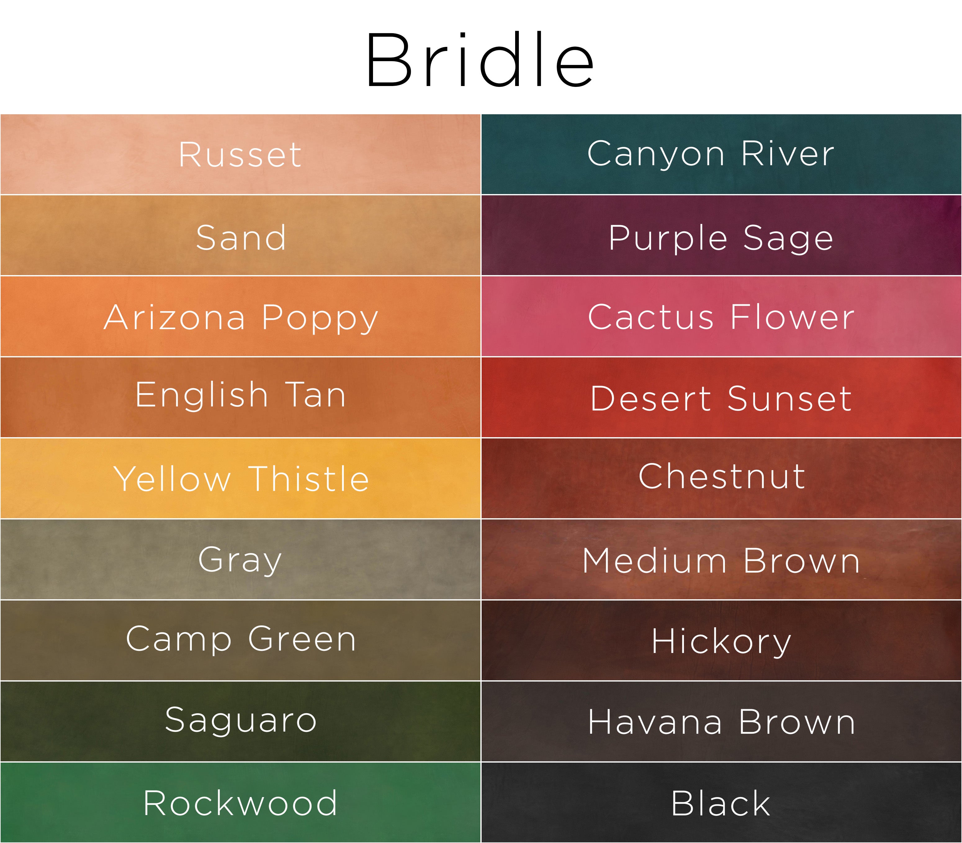 British Tan Java Color English Tan Bridle Leather | American Leather Direct