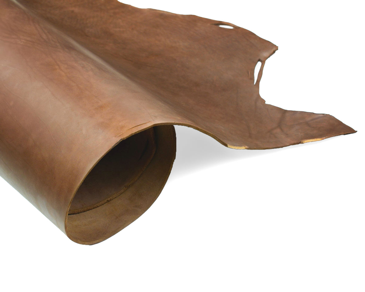 Rolled side of ChahinLeather Brown Skirting