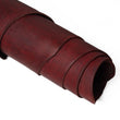 Load image into Gallery viewer, Close up of ChahinLeather Burgundy Alum Tanned Latigo
