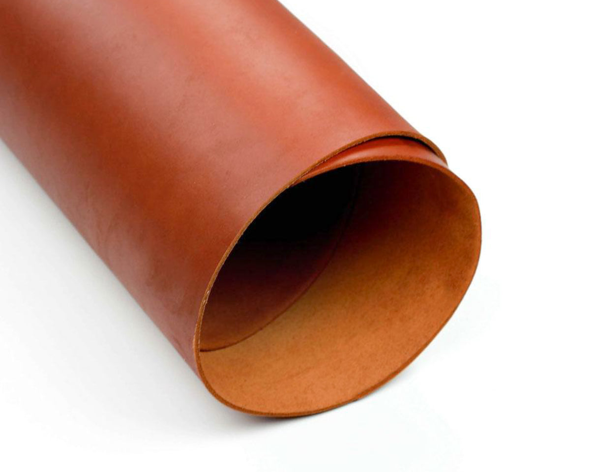 rolled Side of ChahinLeather Chestnut Holster Strap