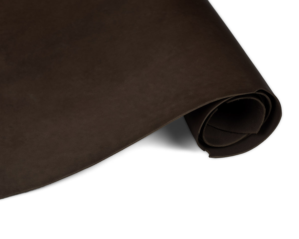 Rolled side of ChahinLeather Espresso Holster Strap