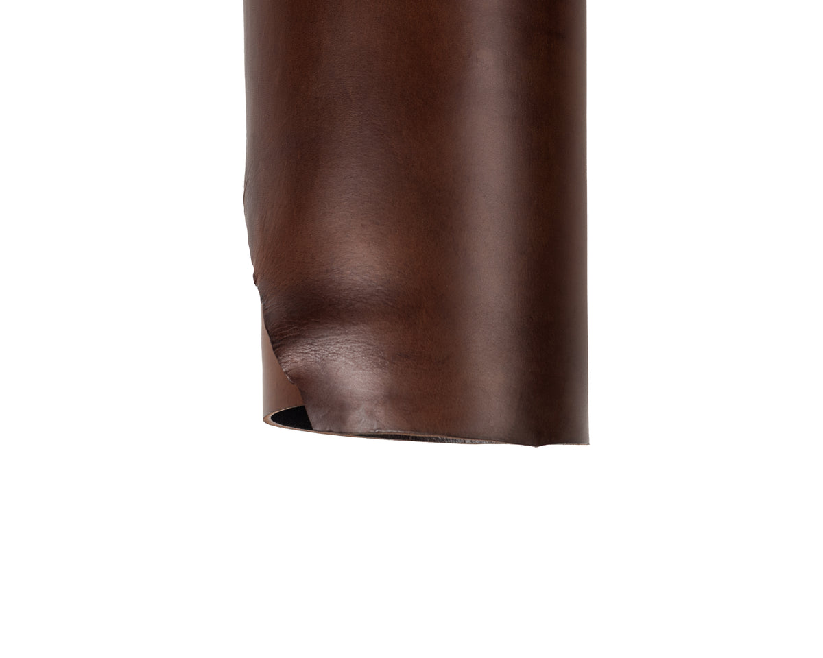 Rolled Side of ChahinLeather Hickory Brown Bridle