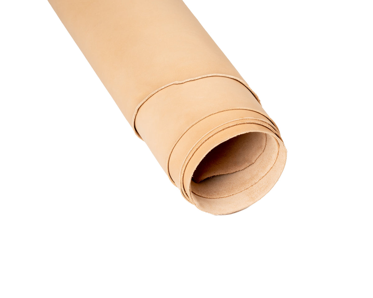 Rolled side of ChahinLeather Natural Holster Strap