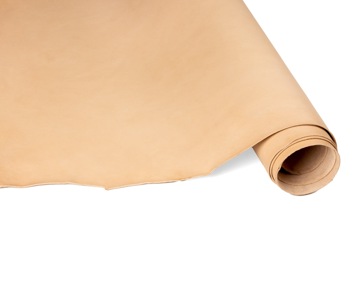 Rolled side of ChahinLeather Natural Holster Strap