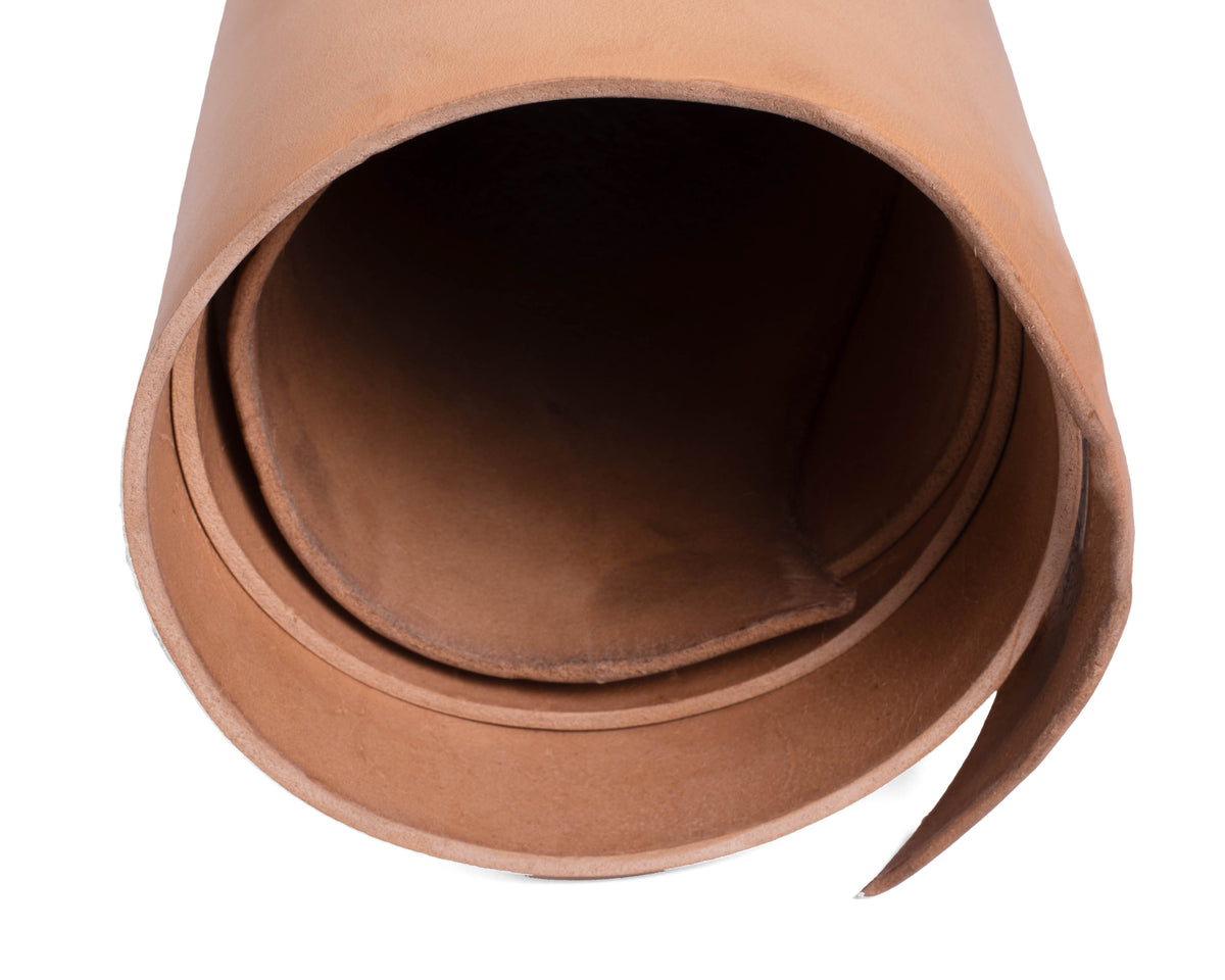 Close up of rolled ChahinLeather Russet Bridle