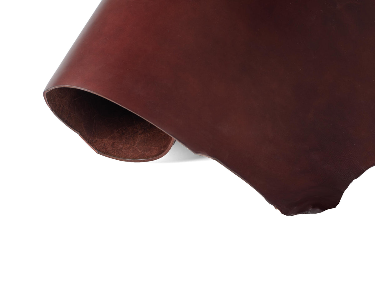 Rolled side of ChahinLeather Sunset Harness with Colorfast