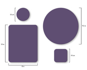 Amethyst pigmented strap mousepads and coasters