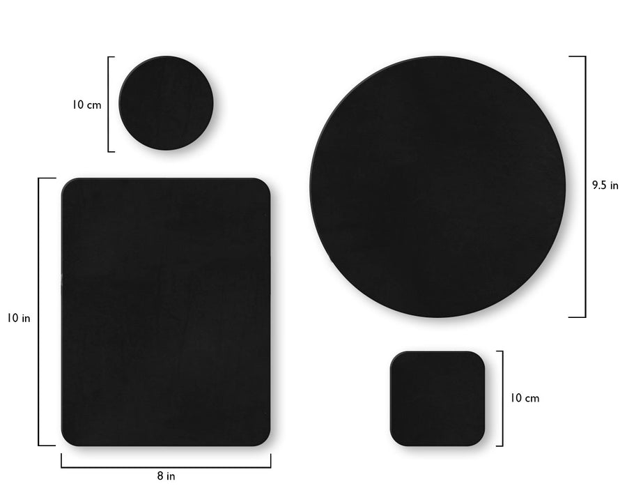Black bridle mousepads and coasters