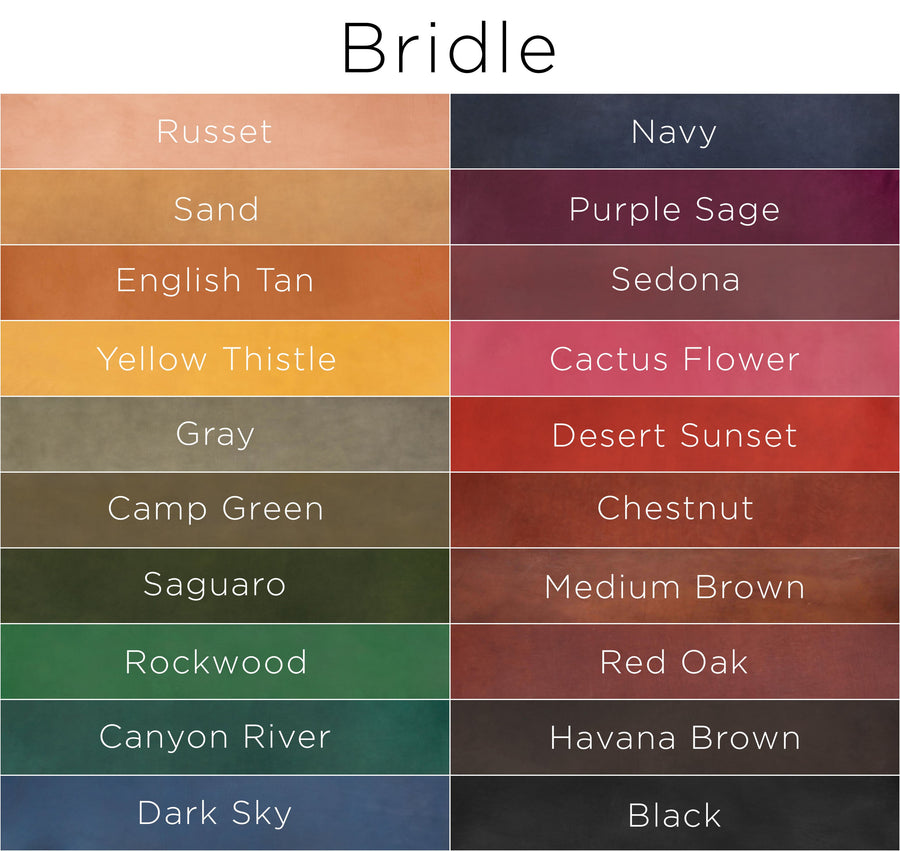 Color options for ChahinLeather Bridle