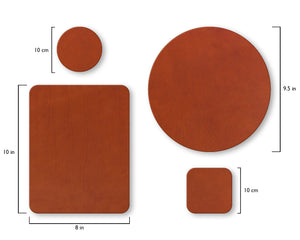 Chestnut holster strap mousepads and coasters