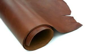 Rolled side of ChahinLeather Chocolate Holster Strap