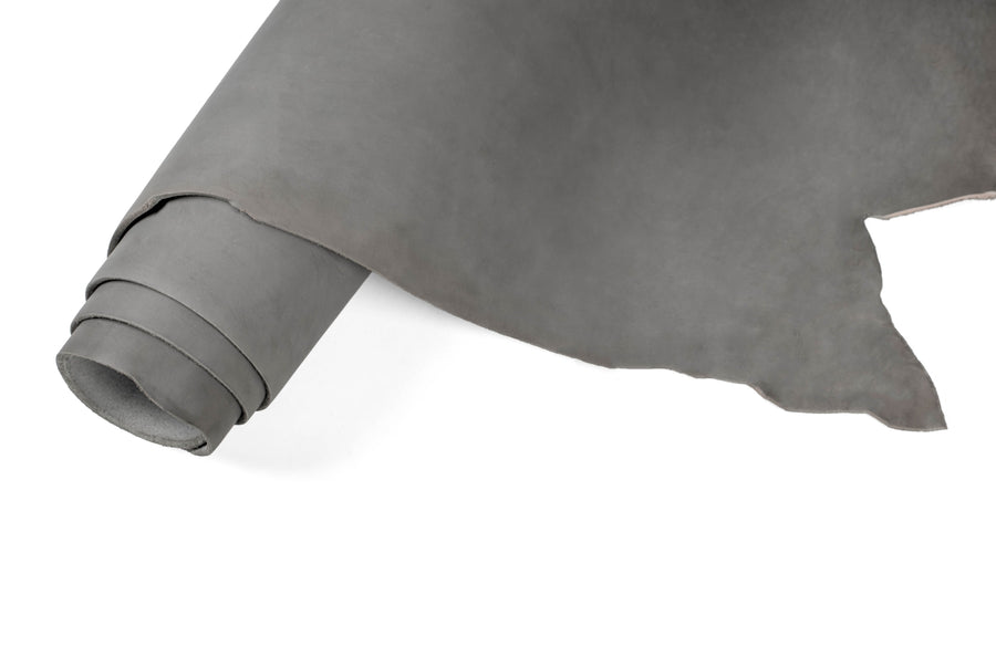 Rolled side of ChahinLeather Gray Skirting