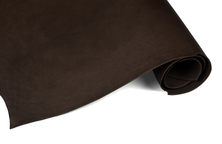 Rolled side of ChahinLeather Espresso Holster Strap