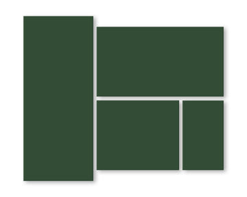 Emerald pigmented strap collage