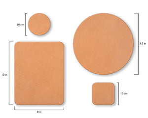 Golden Tooling strap mousepads and coasters