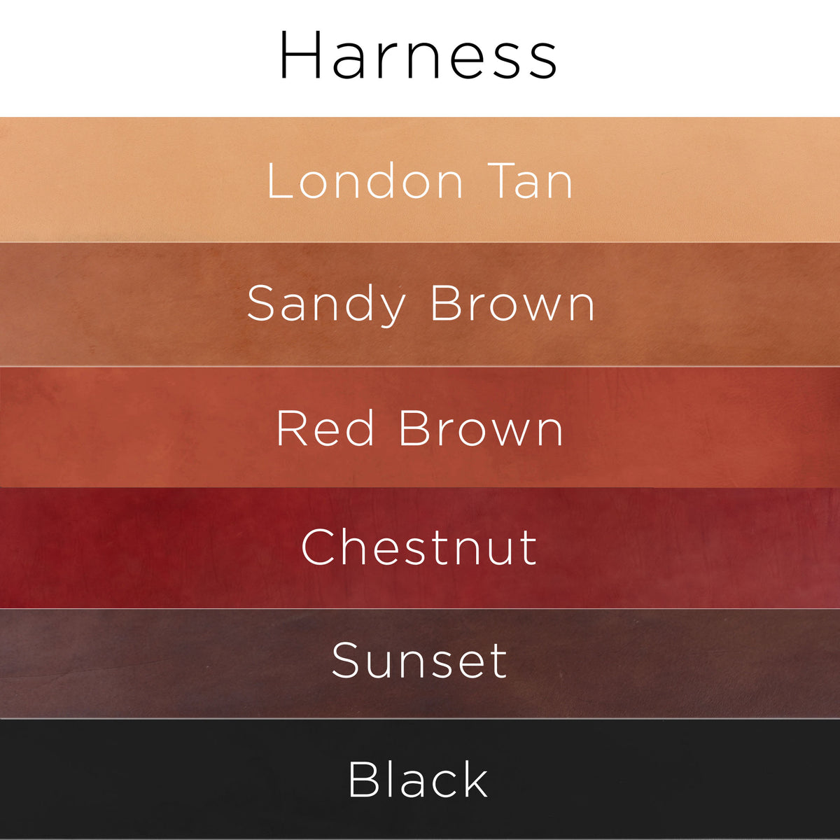 Color options for Harness Leather