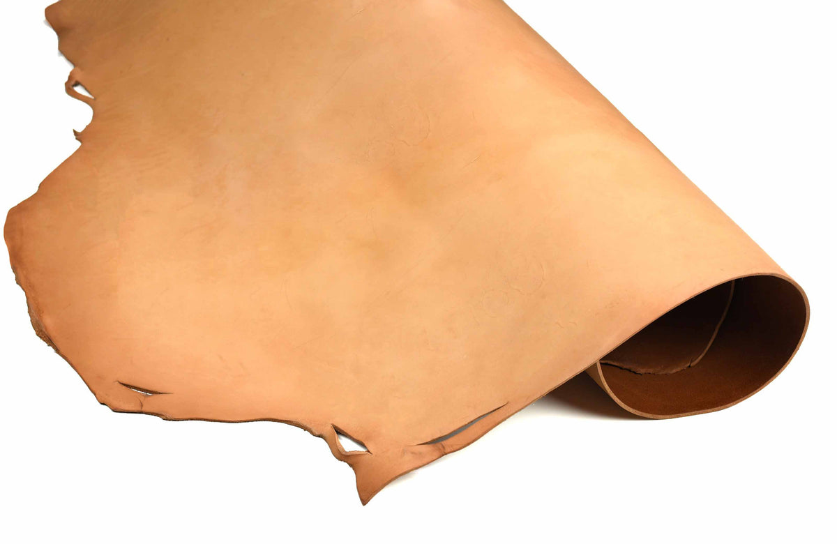 Rolled side of ChahinLeather Economy London Tan Harness