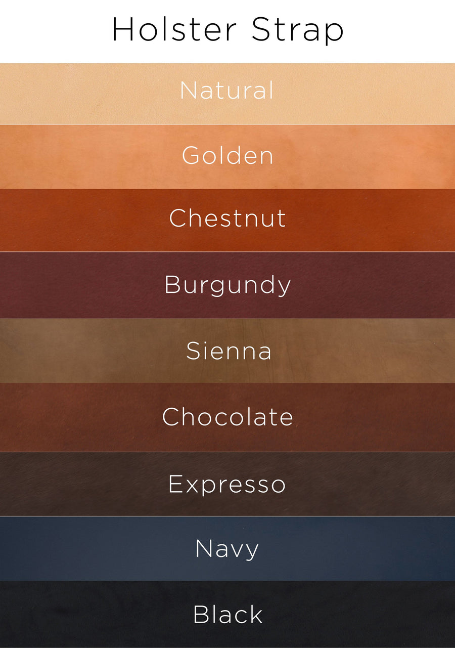 Color options for ChahinLeather Holster Strap