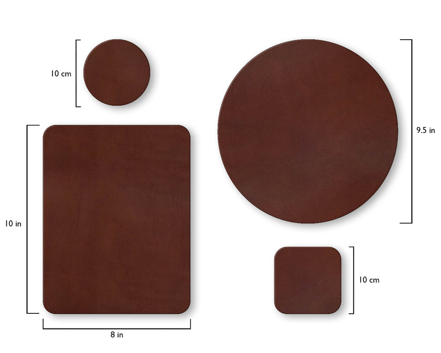 Medium brown bridle penetrated with colorfast mousepads and coasters