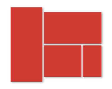 Ruby pigmented strap collage