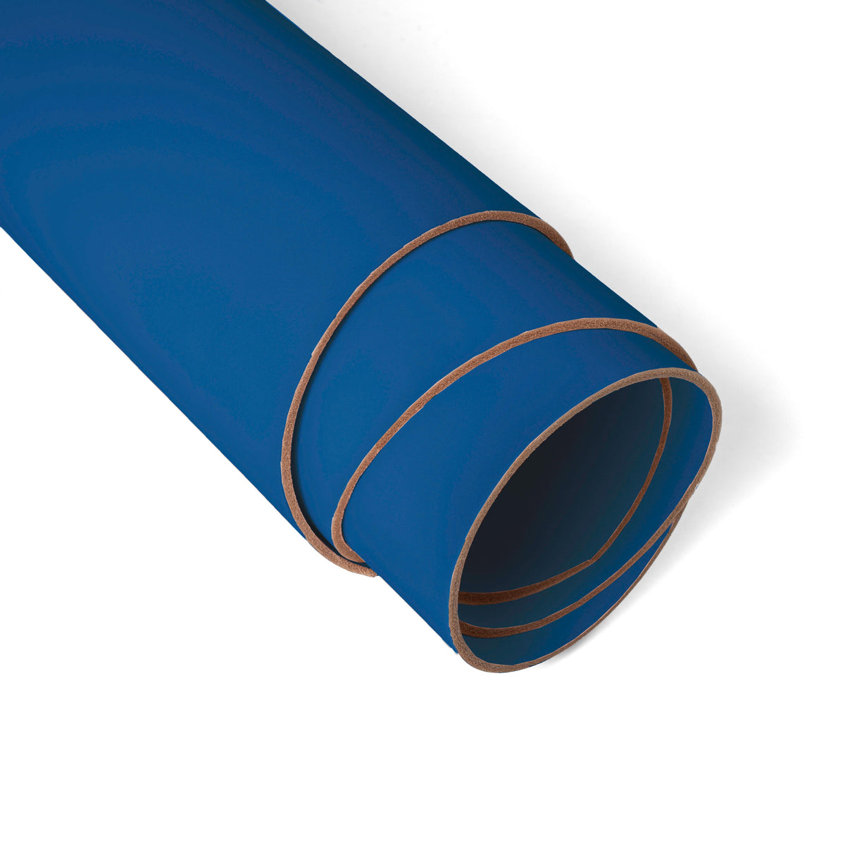 Rolled side of ChahinLeather Sapphire Pigmented Strap