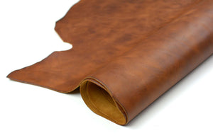 Rolled side of ChahinLeather Medium Umber Leather